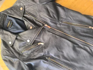 Chaqueta Biker Piel Negra