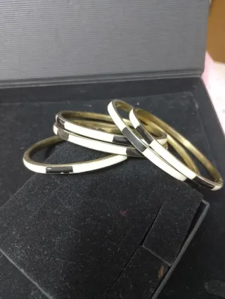 Lotto 5 bracciali vintage bianco e nero