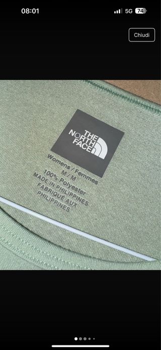 T-shirt The North Face verde taglia M