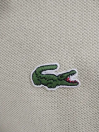 Polo Lacoste Manga Corta Talla M Beige