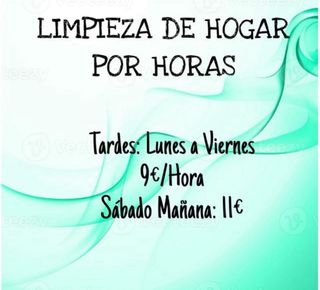 Limpieza hogar 9-11€/hora