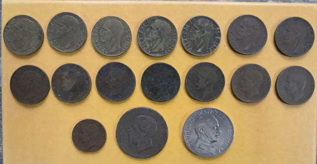 Lotto 17 monete Re Vittorio Emanuele III