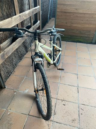 Bicicleta de montaña blanca
