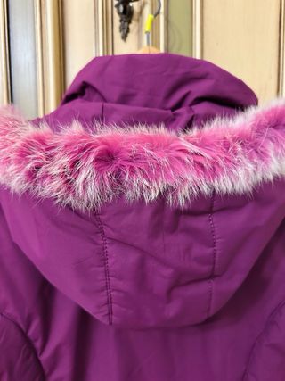 Giubbotto piumino corto viola donna