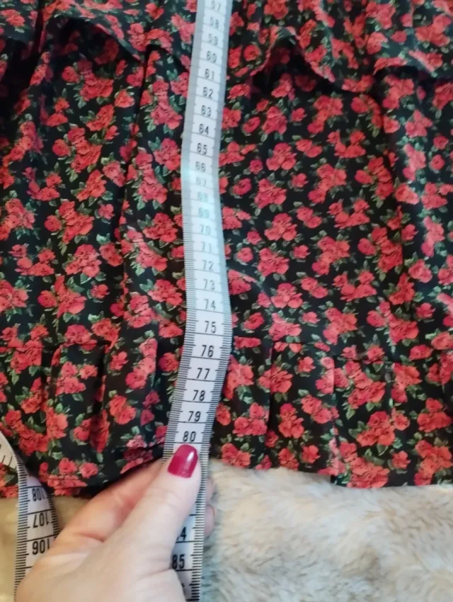 Vestido estampado floral manga larga