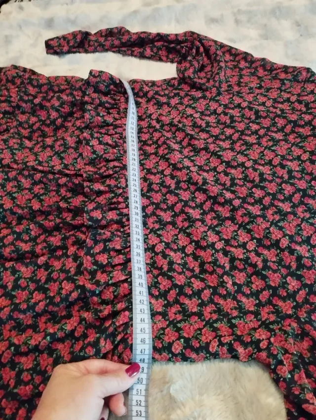 Vestido estampado floral manga larga