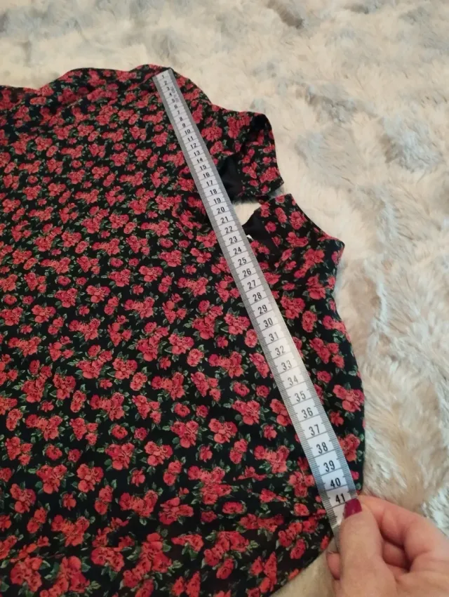 Vestido estampado floral manga larga