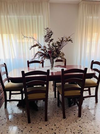 Conjunto de muebles de madera maciza, color cerezo