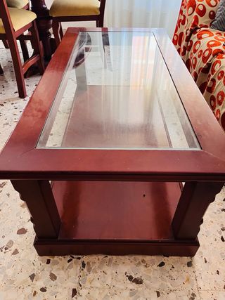 Conjunto de muebles de madera maciza, color cerezo