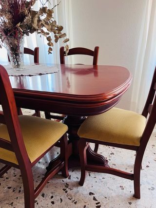 Conjunto de muebles de madera maciza, color cerezo