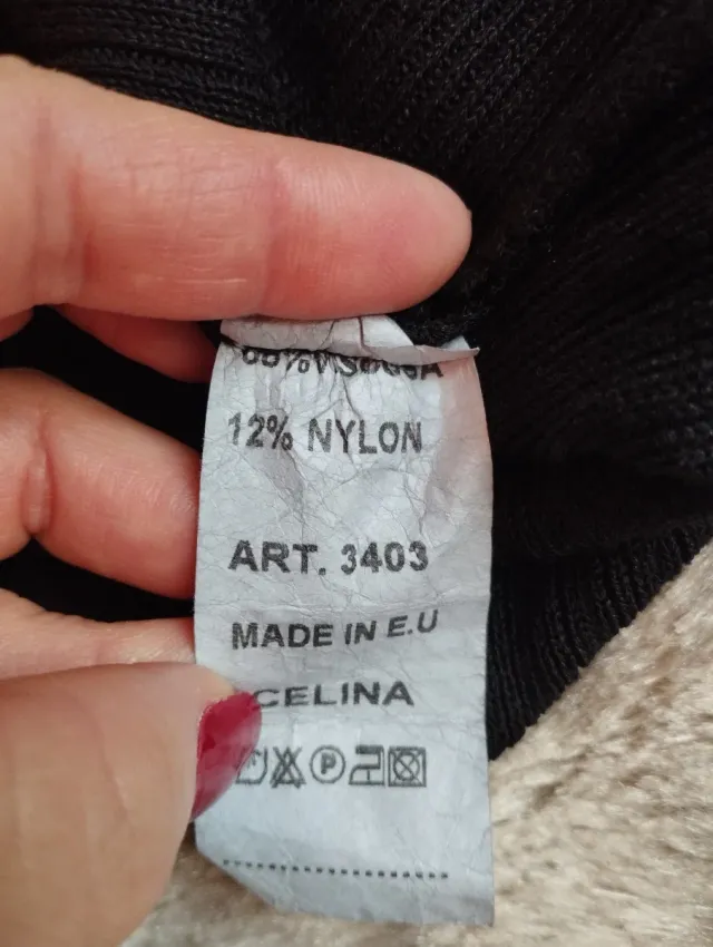 Vestido largo punto negro