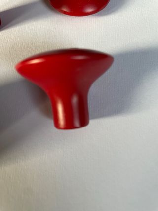 Maniglie rosse per armadio o cassettiera (Set di 6)