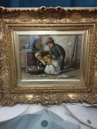 Dipinto olio su tela inizio '900 Di Gennaro