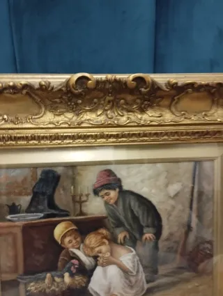 Dipinto olio su tela inizio '900 Di Gennaro