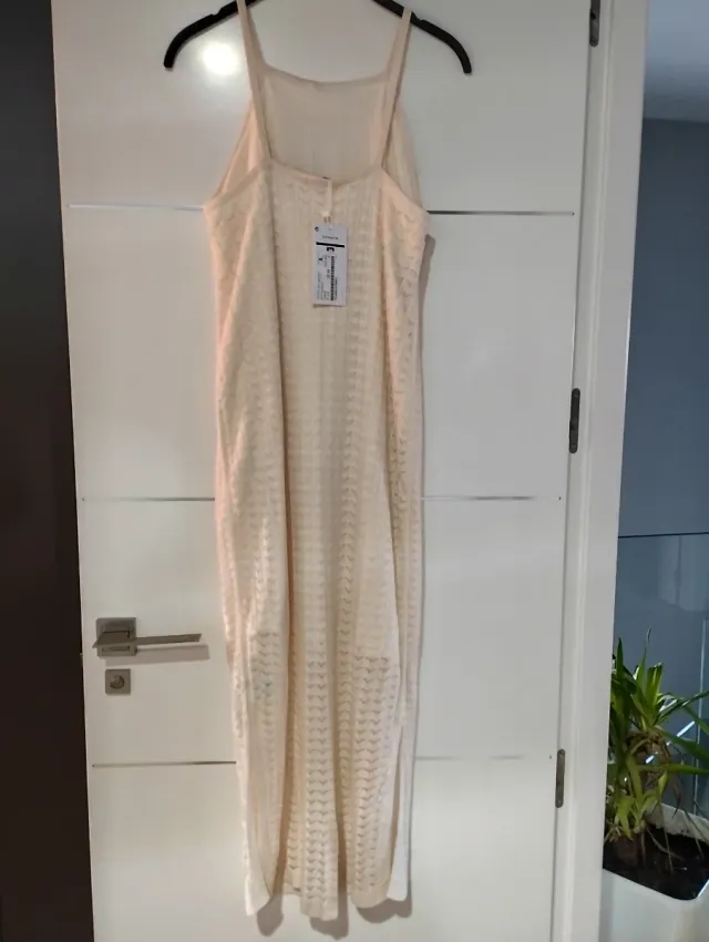 Vestido largo de verano beige
