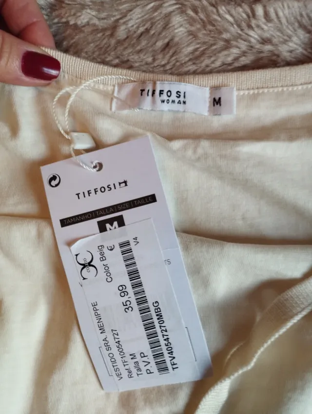 Vestido largo de verano beige