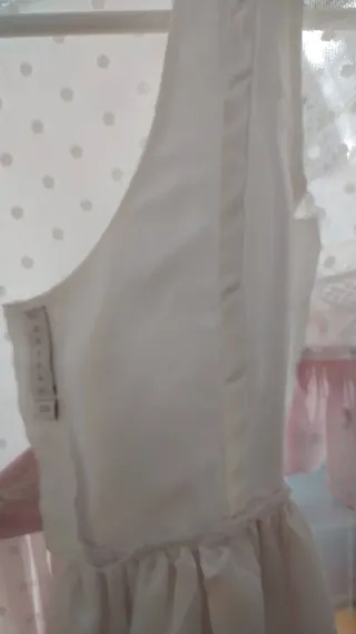 Vestido comunión niña rosa y blanco