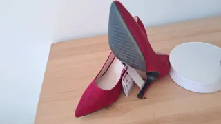 Zapatos Tacón Zara Rojo Talla 36 Mujer