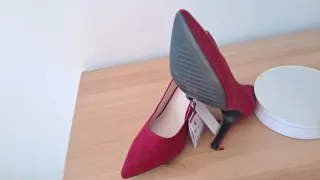 Zapatos Tacón Zara Rojo Talla 36 Mujer