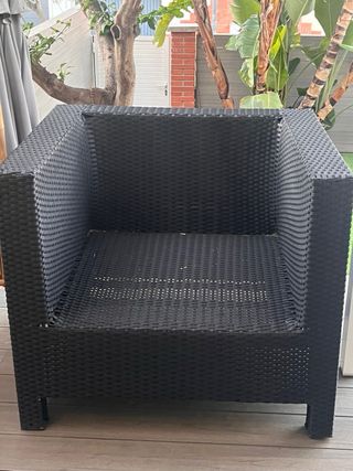 Pareja de sillones de jardín negros