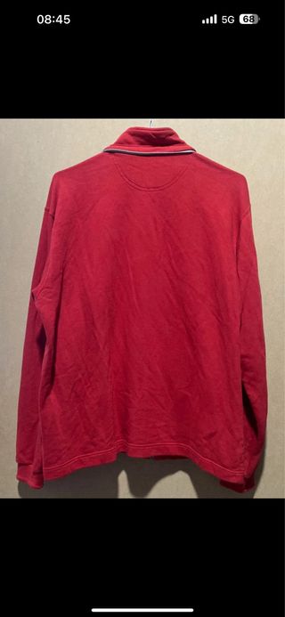 Felpa Champion Rossa Zip Taglia L vintage