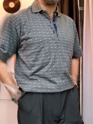 Polo Vintage Conte Toscano Made in Italy grigio M