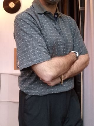 Polo Vintage Conte Toscano Made in Italy grigio M