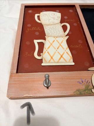 Cuadro Perchero y Pizarra Decorativa