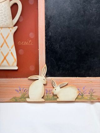 Cuadro Perchero y Pizarra Decorativa