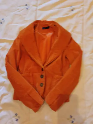 Americana de pana naranja