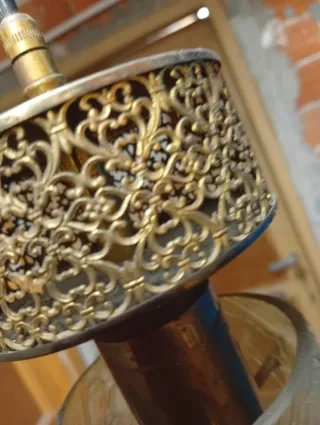 Lampadario vintage vetro e metallo