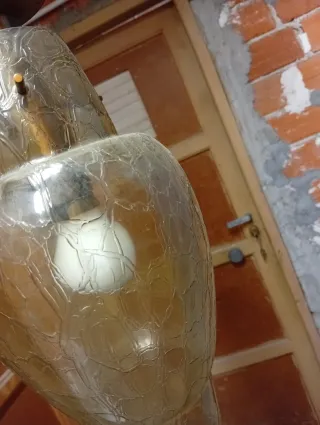 Lampadario vintage vetro e metallo