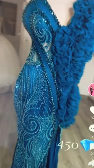 Vestido de fiesta azul/teal