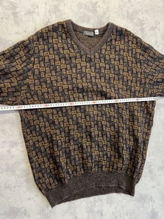 Jersey de punto con estampado geométrico oversize