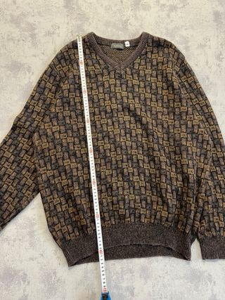 Jersey de punto con estampado geométrico oversize