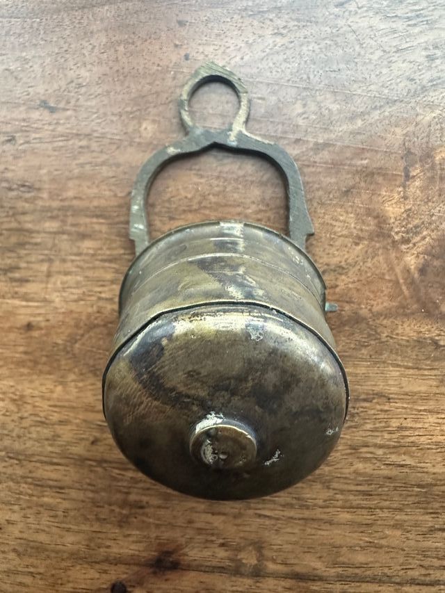 Acquasantiera bronzo antica XVIII secolo domestica