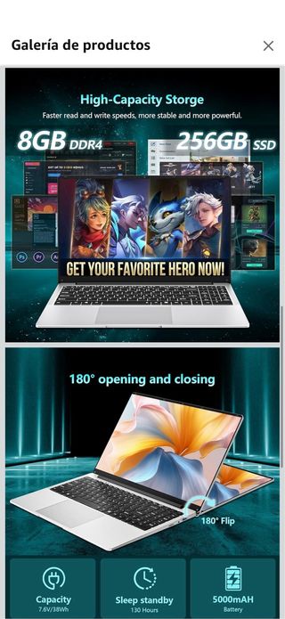 Portátil N4000 15.6 8GB RAM 256GB SSD A ESTRENAR!!