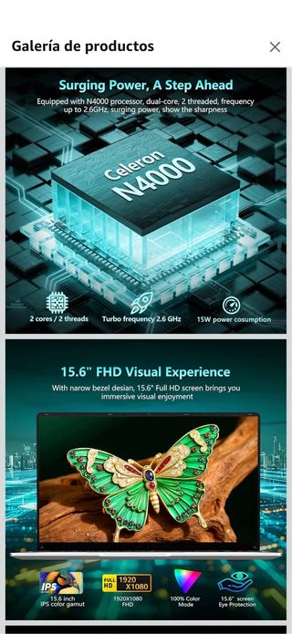 Portátil N4000 15.6 8GB RAM 256GB SSD A ESTRENAR!!