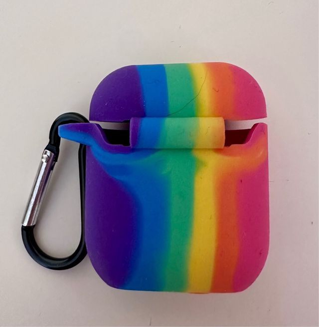 Funda AirPods Arcoíris con Mosquetón