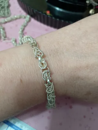 Bracciale anni '70 maglia bizzantina