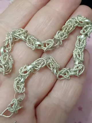 Bracciale anni '70 maglia bizzantina