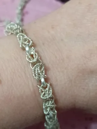 Bracciale anni '70 maglia bizzantina