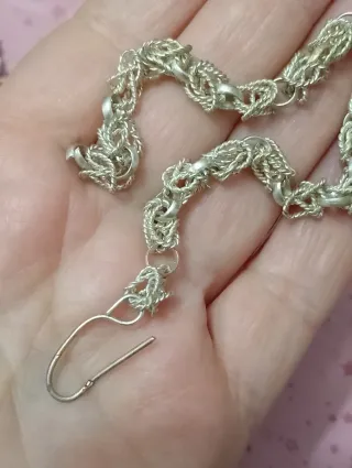 Bracciale anni '70 maglia bizzantina