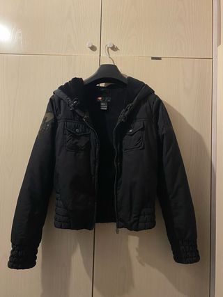 Chaqueta Diesel Negra con Capucha