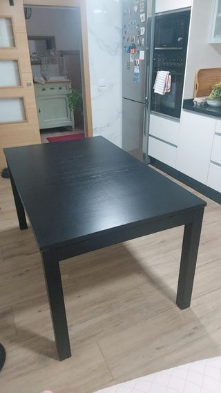 Mesa extensible madera negra