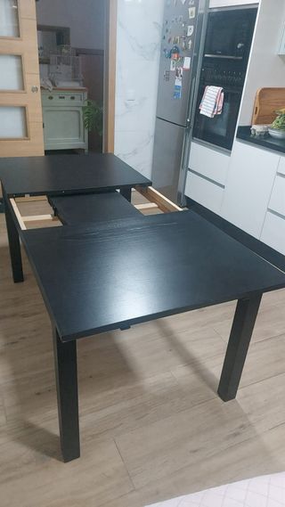 Mesa extensible madera negra