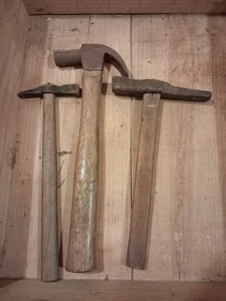 Lote de 3 martillos antiguos