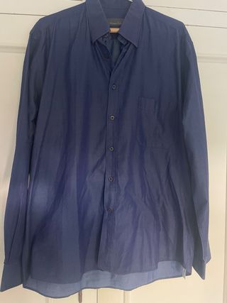 Camisa Massimo Dutti Azul algodón egipcio de calid
