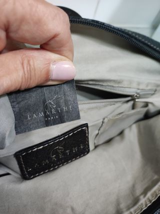 Bolso Mujer Piel Negra Vintage Marca Lamarthe