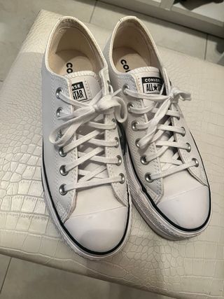 Zapatillas Converse plataforma blancas T38